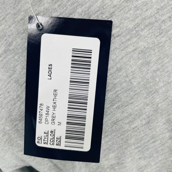 Devon & Jones Gray V-Neck 3/4 Sleeve Tee Shirt K18 - Picture 4 of 6